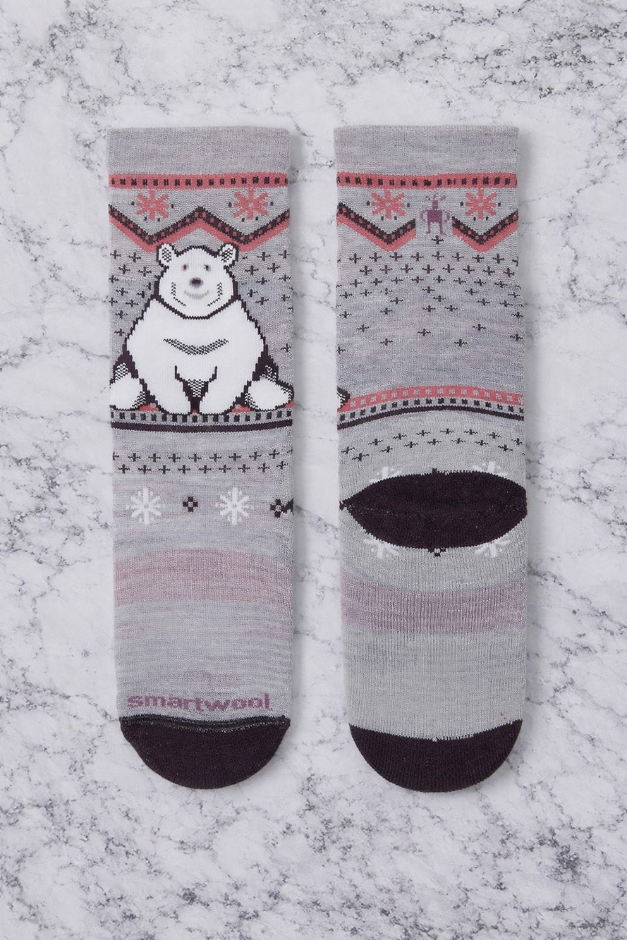 Smartwool Kid's M Wintersport Polar Bear Full Cushion Over The Calf Socks H16-18